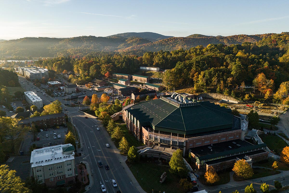 The. Holmes Center in the morning