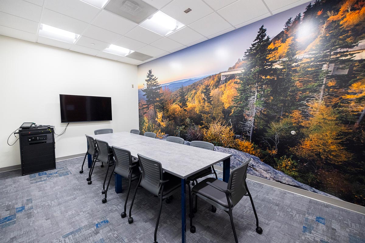 Meeting Room in Belk Library with Television