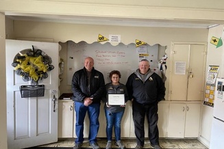 Jo Hoosier with her award